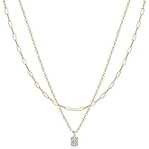 Sargetou Dainty Necklace for Women,Dainty Chain,Trendy Layered Long Necklace