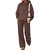 Trendy Queen 2 Piece Lounge Sweat Sets Plus Size Fall Fashion Matching Sweatsuits Wide Leg Pants Travel Outfit Winter Clothes