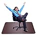 Brown Office Chair Mat for Hardwood Floors - Best Desks Chair Mat with 35x47 Inches Straight Edge, Thick and Sturdy Under Computer Desk Pad and Floor Protector for Home & Office Use