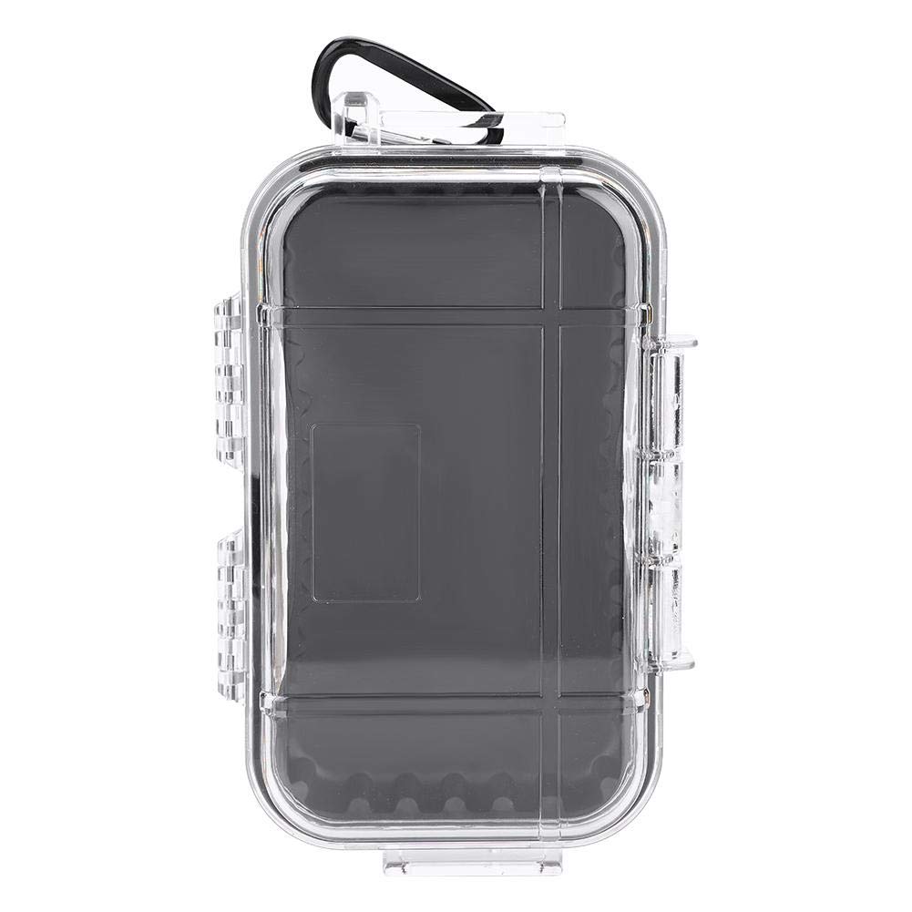 Keenso Waterproof Storage Case, Outdoor Shockproof Waterproof Storage Case Portable Outside Airtight Carry Box Storage Case Container(Transparent) Camping Income Waterproof Storage case