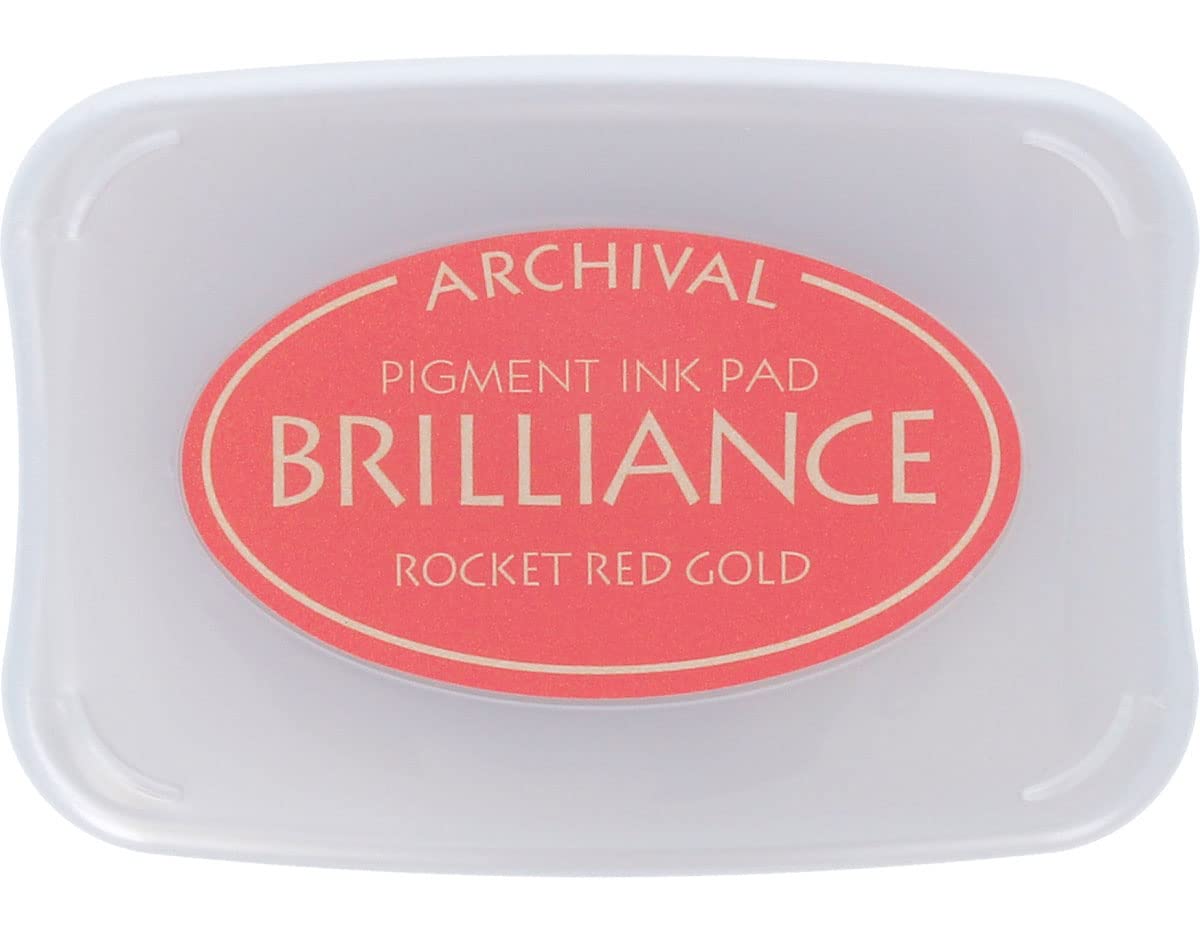 Tsukineko Brilliance Ink Pad, Rocket Red Gold,BIP96
