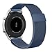 ZGS Gear S3 Frontier/Classic Watch Bands, 22mm Stainless Steel Band + Milanese Loop Mesh Replacement Bracelet Metal Strap for Samsung Gear S3 Frontier / S3 Classic Smart Watch (Navy Blue)
