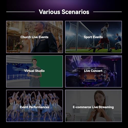 Tenveo Video Mixer Switcher, 4K 60FPS Live Streaming Video Switcher, 5.5" FHD Display, 4X SDI and 4X HDMI Inputs, 1080P 60FPS Output, USB Recording, Support PTZ Camera and Controller