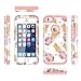 Dailylux Shockproof Case for iPhone 5 / 5C / 5S / SE, PC + Soft Silicone Three Layers Armor Anti-Slip Protective Defensive Hard Back Cover, Pineapple Rose Gold