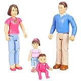 You & Me, Happy Family, Family Action Figure Set [Dad, Mom, Daughter, and Baby] Brown Hair