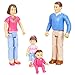 You & Me Happy Together Family Action Figure Set (Dad, Mom, Daughter, and Baby) Brown Hair