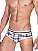 Croota Mens Underwear, Low-Rise Briefs, Tartan Pattern, TB01M Orange/Blue