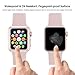 Apple Watch Tempered Glass 38mm Series 2-3D Metal Frame Full Coverage Screen Protector [Anti-Bubble] [Scratch Resistant] [Waterproof] for Apple Watch, Rose Gold