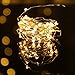 Moreplus 33ft Solar Powered String Lights 8 Modes Copper Wire Lights Indoor/Outdoor Waterproof Decorative String Lights for Patio Garden Wedding Christmas Decor (100 LED-02, Warm White)