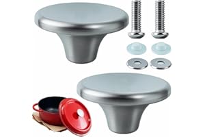 Stainless Steel Dutch Oven Replacement Knob Handles, Universal Fit for Enameled Cast Iron Pots, Heat-Resistant, Dishwasher Sa