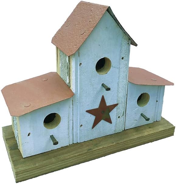 Amazon Com Small Double Lean To Bird House In Barn Wood Garden