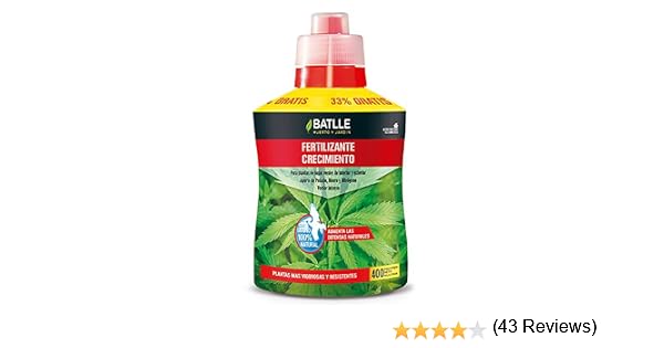 Abonos - Fertilizante Ecoyerba Crecimiento 400ml - Batlle: Amazon ...