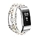 IMYMAX For Fitbit Charge 2 Bands Bracelets for women sport Handmade Bracelet wristband for Fitbit Charge 2 Smart Watch(White)