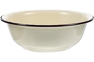 SUPVOX Thick Retro Enamel Basin 18cm Old-Fashioned Enamelware Mixing Bowl Kitchen Washing Basin Household