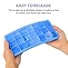 Adoric 2 Pack Easy Release Silicone Ice Cube Trays with Lids, 21 Shaped Cubes Each with Cover, Easy Release Rubber Ice Block Molds for Whisky, Cocktail, Bourbon (Blue & Yellow)