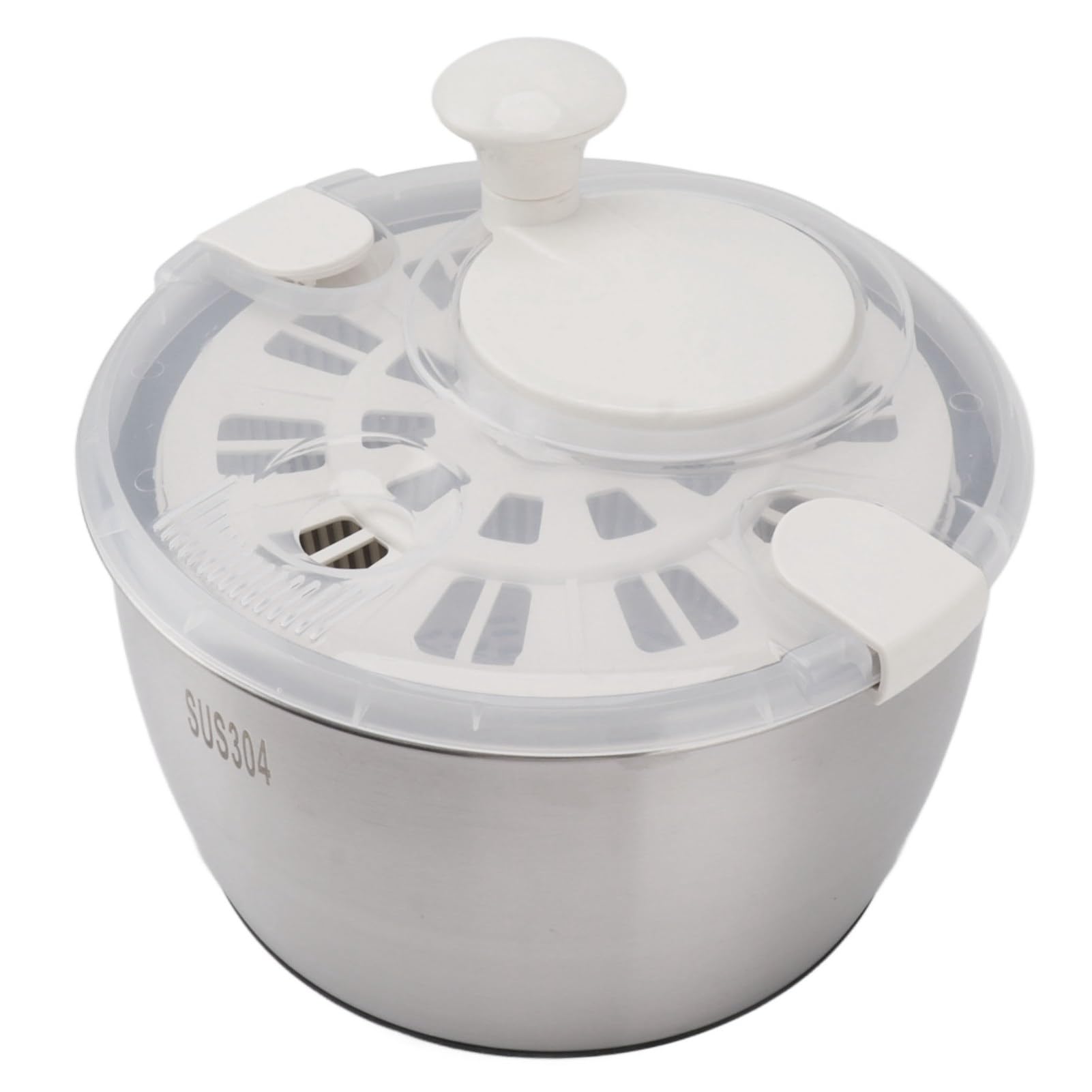 Stainless Steel Salad Spinner Multifunctional Large Capacity Lettuce Spinner Vegetable Dryer Fruit Washer Drain Basket