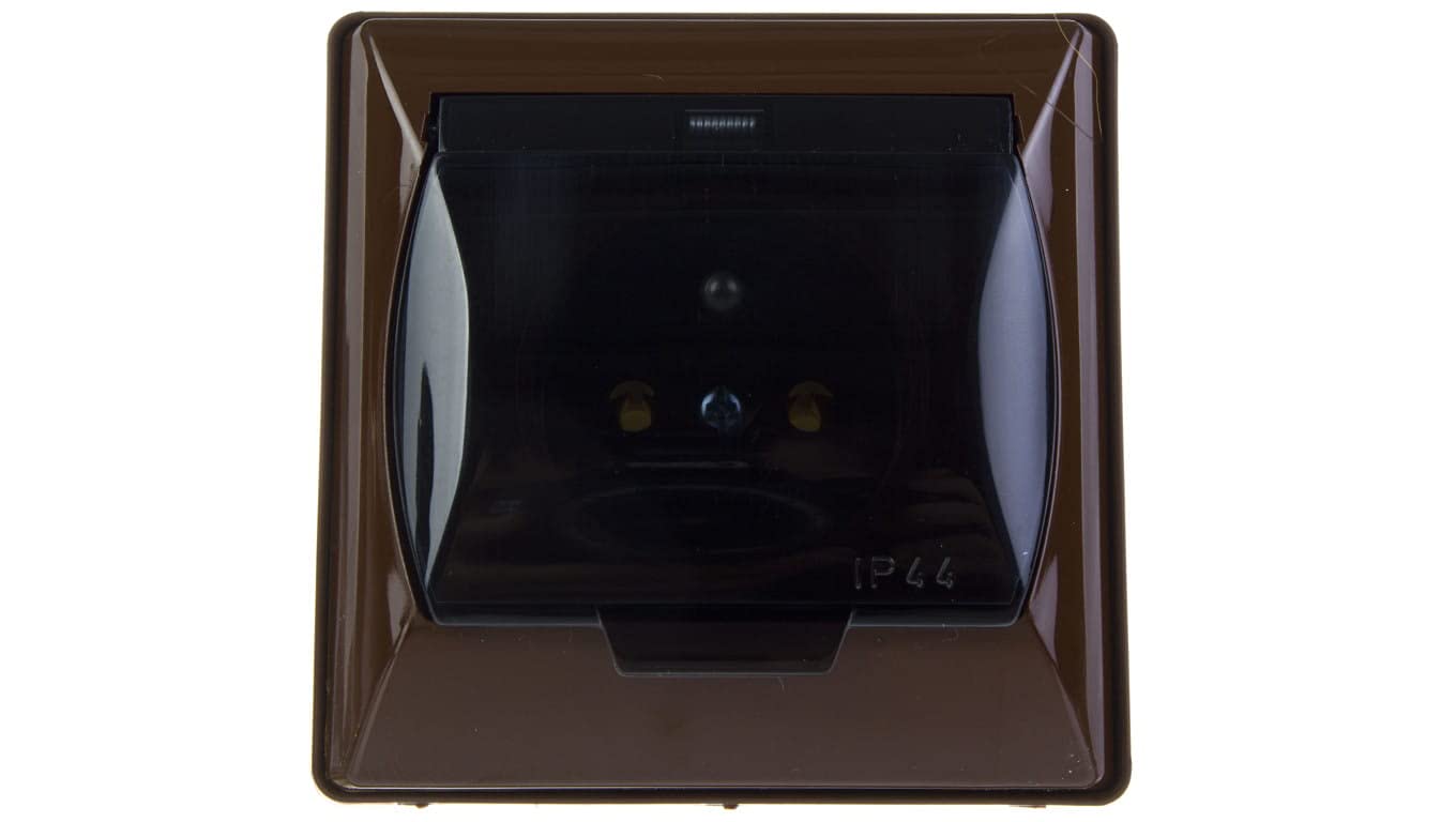 Ospel GPH-1AZ/24/d Socket Brown IP44 16 A 85 mm 42 mm 85 mm