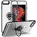 ICONFLANG for iPhone 6s / 6 Crystal Case with Ring Holder Kickstand Function, 360 Degree Rotating Ring Holder Grip Case Ultra Slim Thin Hard Cover for iPhone 6s / 6 (4.7 inches) (Clear)