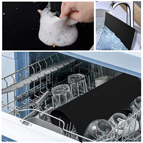 YRYM HT Grill Mat 6 Set BBQ Grill Mats 100 Non Stick Black Grill