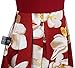 oxiuly Women's Vintage Dresses Patchwork Pockets Puffy Swing Casual Party Dress OX165 (Burgundy, xx_l)