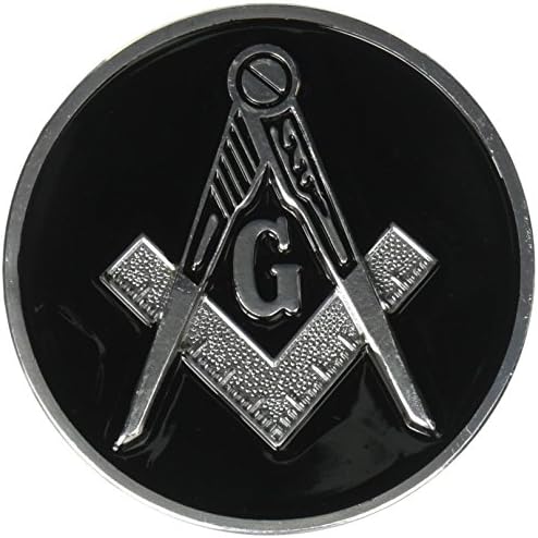 Black and Silver 3" Masonic Motorcycle Auto Car Emblem - The Masonic Exchange