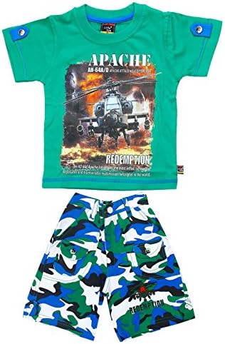 Little Hub Clothing Sets Short Sleeve Round Neck T-Shirt +Denim Pant