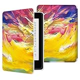 MoKo Case for Kindle Paperwhite, Premium Thinnest and Lightest PU Leather Cover with Auto Wake / Sleep for Amazon All-New Kindle Paperwhite (Fits 2012, 2013, 2015 and 2016 Versions), Painted Sky