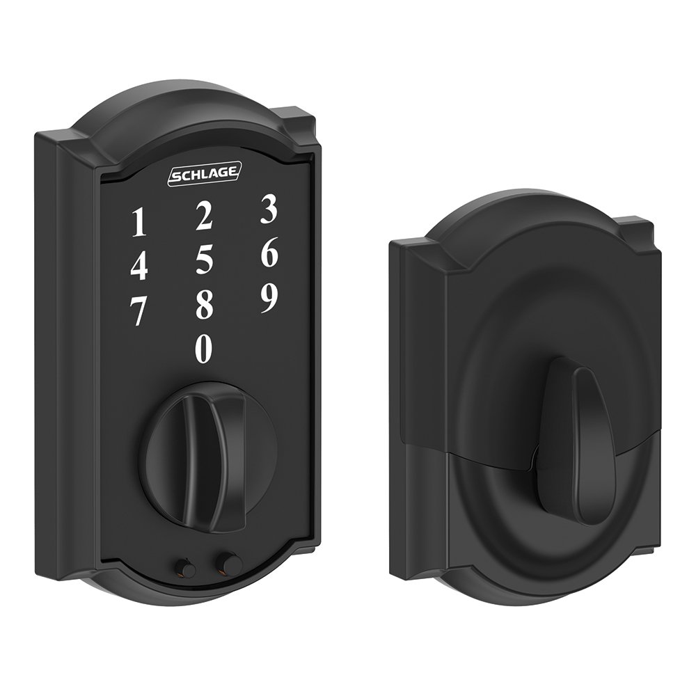 Schlage Touch Camelot Deadbolt (Matte Black) BE375 CAM 622