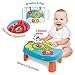 Activity Table for 1 Year Old and Up. 2-in-1 Activity Center for Baby. Interactive Learning Toy Piano and Kids Activity Table with Fun Ocean Characters. Crib Accessories with Detachable Straps