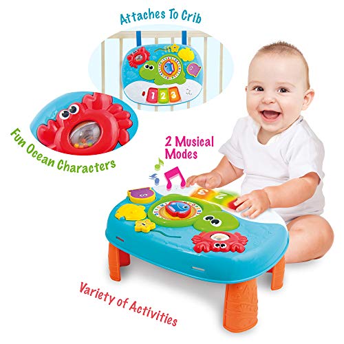 image for KiddoLab Activity Table for 1 Year Old and Up. 2-in-1 Baby Activity Ce
