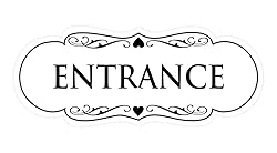 Signs ByLITA Designer Entrance Sign (White) - Large