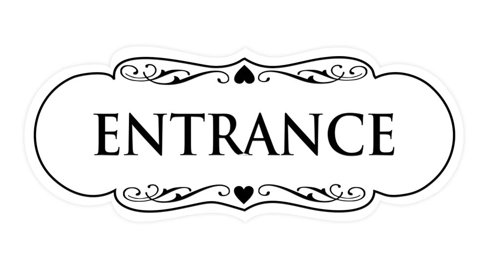 Signs ByLITA Designer Entrance Sign (White) - Large