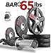 XMark Olympic EZ Curl Bar Brass Bushings With Optional TEXAS STAR, SIGNATURE or TRI-GRIP Olympic Plate Weight Sets, Use with Preacher Curl Bench, Utility Benches, Bicep Curl and Triceps Extension