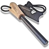 überleben Zünden Fire Starter - Traditional Ferro Rod, Handcrafted Wood Handle - 5/16", 3/8" Thick Fire Steel - 12,000-20,000