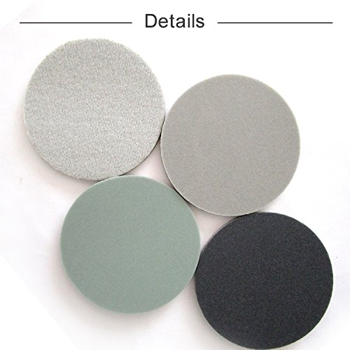 5 Inch 125mm Round Sponge Sanding Disc Sandpaper Hook and Loop 300-3000 Grits for Polishing & Grinding (Pack of 12)