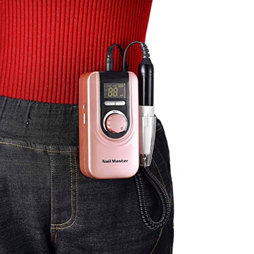 Miss Sweet RPM35000 Professional Rechargeable Portable Nail Drill Acrylic Nail Machine Electric Nail File for Acrylic (Rose Gold) - Thumbnail 2