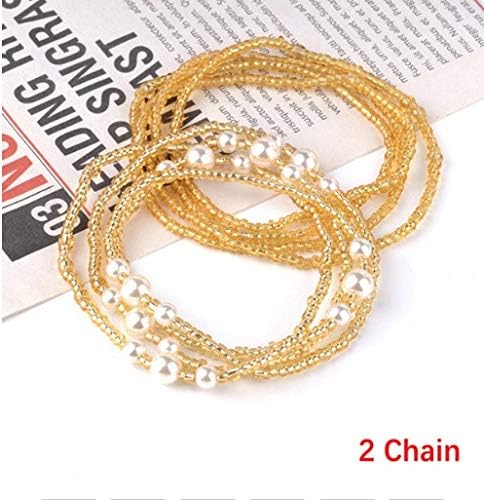 No Logo 2020 New Double Bead Belly Waist Chains Women Sexy Bikini