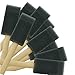 Katzco Poly Foam Brushes with Wooden Handles - 25 Pack for Any Professional Paint Job, Oil Stain, Watercolor, Art & Craft Project - Use for Professional and Amateur Projects