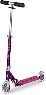 Micro Sprite Classic LED Scooter Ocean Purple—Adjustable Handlebar Foldable