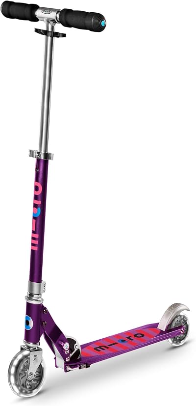 Micro Sprite Classic LED Scooter Ocean Purple—Adjustable Handlebar Foldable