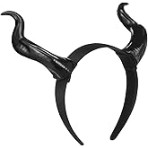 PRETYZOOM Halloween Demon Horns Ox Headband: Fancy Dress Cosplay Hairband - Devil Costume Prop for Women Men Teen Girls Carnival Stage Performance