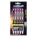 uniball 207 Needle Retractable Gel Pens, Medium Point (0.7mm), Black, 5 Pack