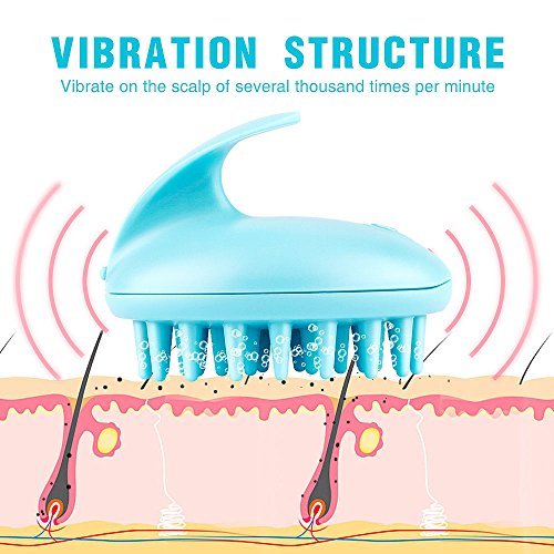 Shampoo Massage Comb Brush ixaer Scalp Massager Head Massager Hair Care Silicone Comb Rubber Bristles Anti-Slip Scalp Shower Hair Brush Helps Control Dandruff and Increase Scalp Circulation