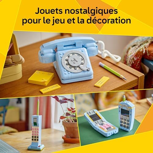 Creator 3-en-1 Le Téléphone Rétro - Jeu de Construction avec Cadran Rotatif - Se Transforme en Modèle des Années 80 ou en Portables des Années 2000 - Cadeau pour Fille ou Garçon dès 8 Ans 31174