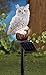 Collections Etc Small Life-Like White Owl Solar Lighted Garden Stake, White