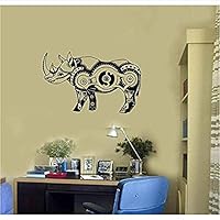 yrxxh Wall Sticker Teen Room Decor Animal Decoration Steampunk Rhino Poster Removeable Mural 42X67Cm Wall Stickers Wallpaper 3D