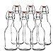 Easy Cap Beer Bottles - Kombucha Bottles - 16 oz. - Clear flip top 6 pack - EZ Cap -- Original Cherry Blossom Hardware Bottles (6, Clear Mason Jar Bottles)