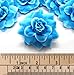 (24) Silk Blue Diamond Roses Flower Head - 1.75