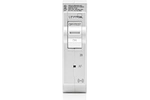 Leviton Plug-on Smart AFCI Branch Circuit Breaker, 20 Amp, 1-Pole, 120 VAC, LB120-AS, White