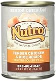 Nutro 50411565 Tender Chicken & Rice Recipe Can Senior Dog Food, 12 Ea/12.5Oz